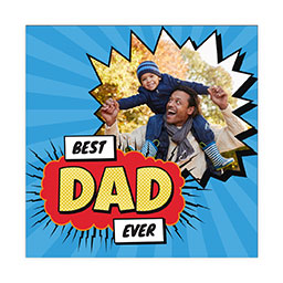 4x4" Picture Magnets with Best Dad Ever Explosion design