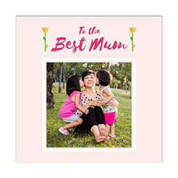 4x4" Picture Magnets with Best Mum Tulips design
