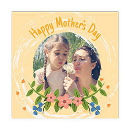 4x4" Picture Magnets with Happy Mother's Day Spiral design
