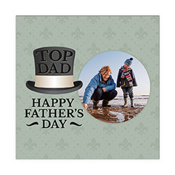 4x4" Picture Magnets with Top Hat Top Dad design