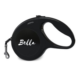 Personalised Dog Lead (Black) with Custom Colour (Custom Text Only) design