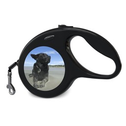 Personalised Dog Lead (Black) with Full Photo & Custom Colour design