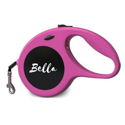 Personalised Dog Lead (Pink) with Custom Colour (Custom Text Only) design