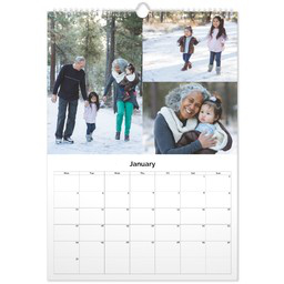 A3 Personalised Wall Calendar with Full Photo Grid View design