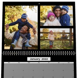 A4 To A3 Double Sided Calendar with Custom Colour Grid View design