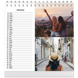 Personalised Desk Calendar (Square) with Full Photo List View design