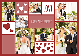Card with Heart Collage Custom Colour design