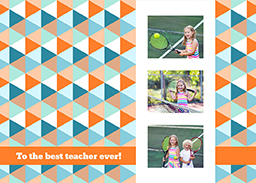 Flat Photo Cards (Pack of 20 Square Corners) with Triangle Strip design