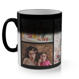 11oz Personalised Heat Changing Mugs with Bordered Collage Custom Colour design