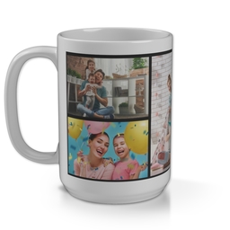 15oz Personalised Mega Mug with Bordered Collage Custom Colour design