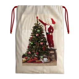 Personalised Santa Sack (Linen) with Full Photo design