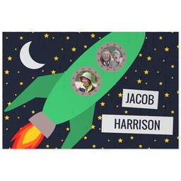 Personalised Puzzle  (112 Pieces) with Rocket design