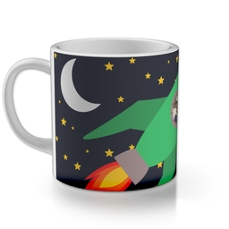 Personalised Children's Mug with Rocket design