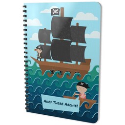 Personalised Notebooks (Soft Cover) with Pirate Ship design