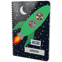 Personalised Notebooks (Soft Cover) with Rocket design