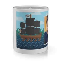 Personalised Money Jar with Pirate Ship design