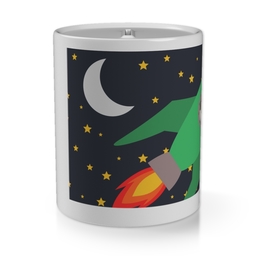 Personalised Money Jar with Rocket design