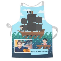 Personalised Kids Aprons with Pirate Ship design