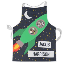 Personalised Kids Aprons with Rocket design