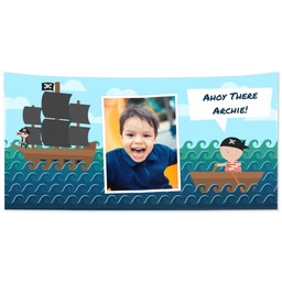Personalised Beach Towel with Pirate Ship design