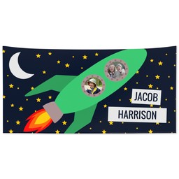 Personalised Beach Towel with Rocket design